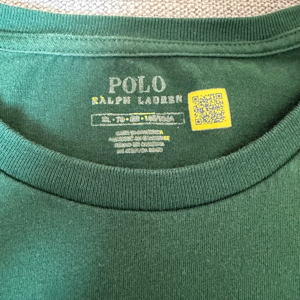 Polo Ralph Lauren Long Sleeve T-Shirt Mens XL Green Purple Pony Cotton